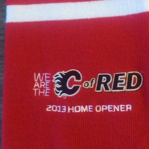 NHL 2013 Home Opener Calgary Flames "We are The C of Red" Scarf New Scotiabank